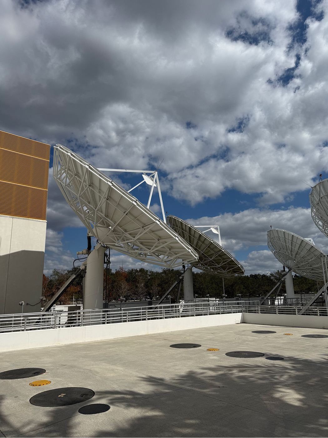 Satellite dish infrastructure at the Freedom data center campus, Sunrise, Florida.
